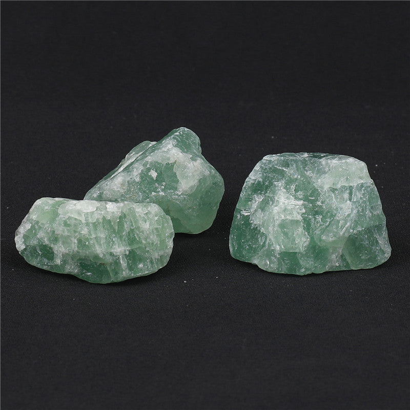 Natural green fluorite rough stone box set