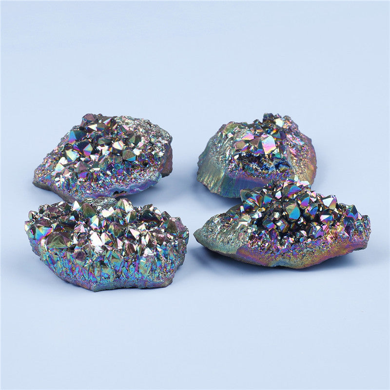Natural Electroplated Amethyst Cluster Box