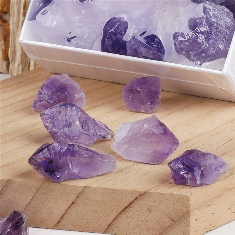 Natural Amethyst Rough Stone Box