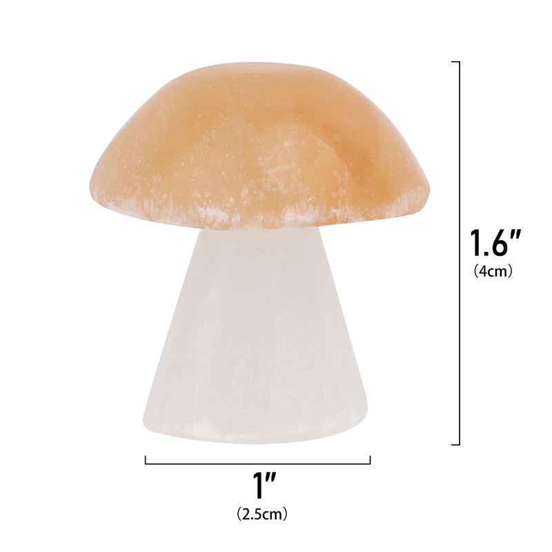4cm natural selenite mushroom ornament