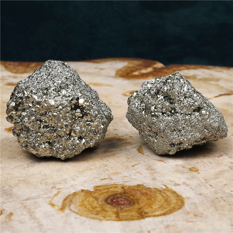 Natural pyrite rough stone box set