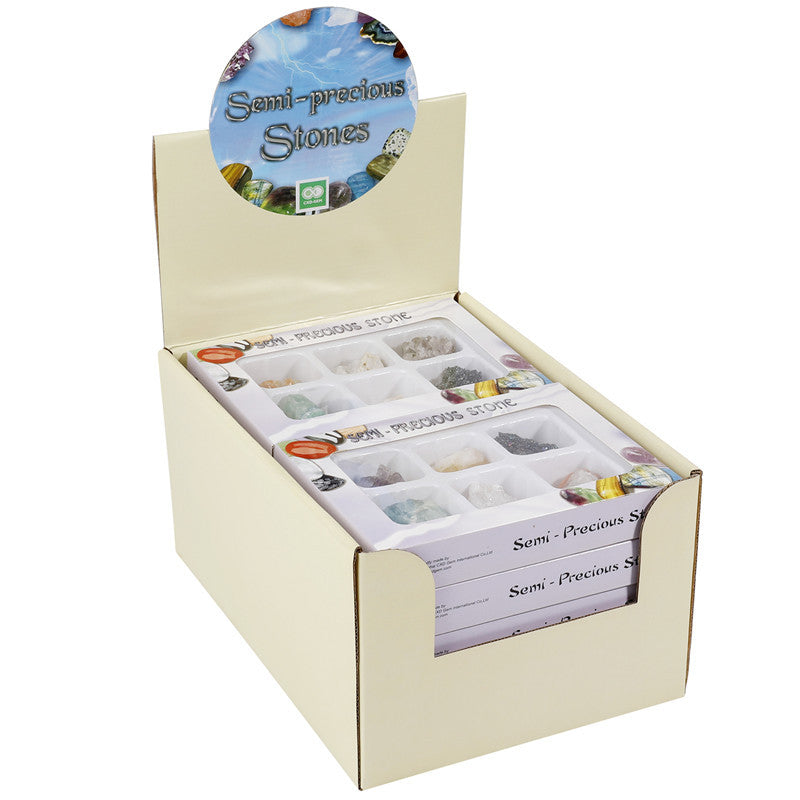 6 types of large-grain crystal mineral ore specimen boxes, raw stone geological teaching materials