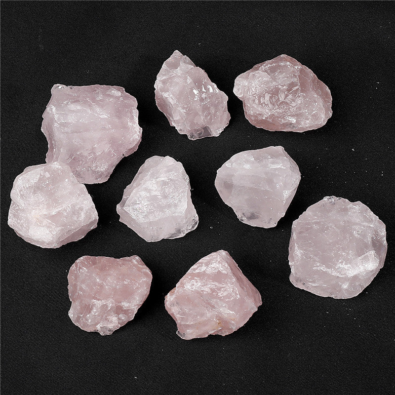 Natural rose quartz rough stone box set