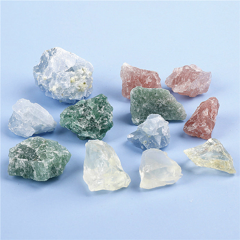 Natural crystal rough stones mixed colors boxed set