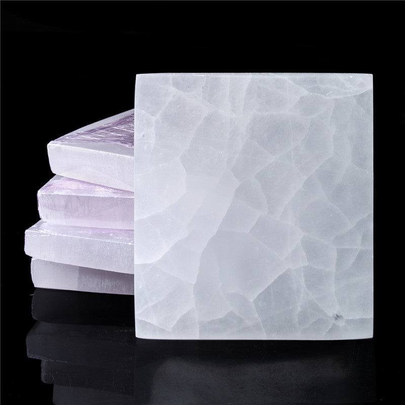 Natural Selenite Slabs Hexagonal, Round, Square, Triangular