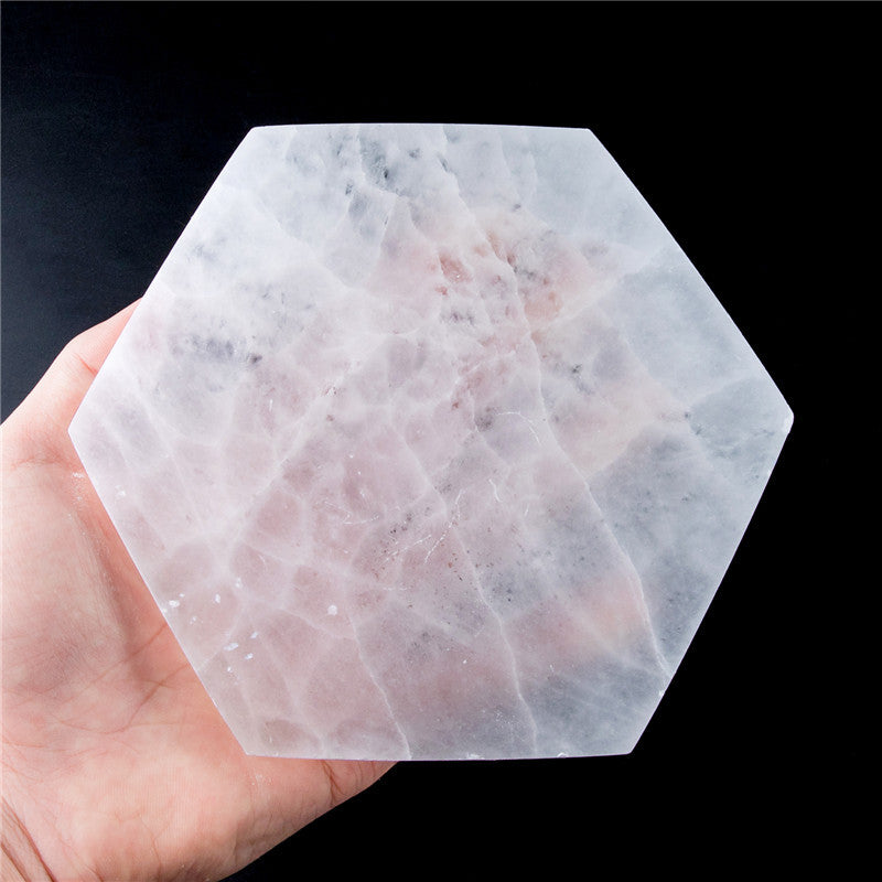 Natural Selenite Slabs Hexagonal, Round, Square, Triangular