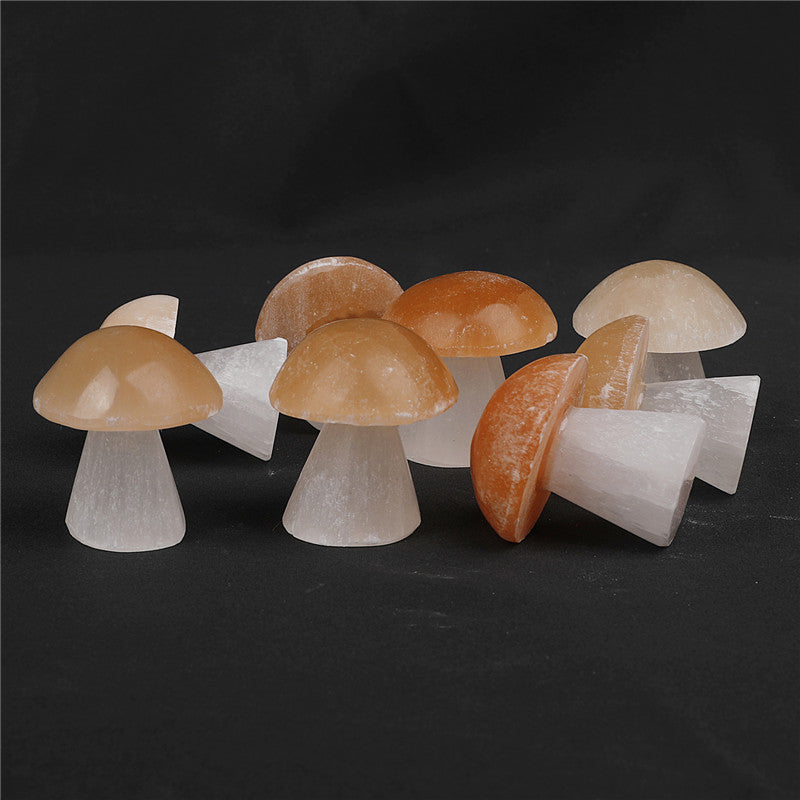 4cm natural selenite mushroom ornament