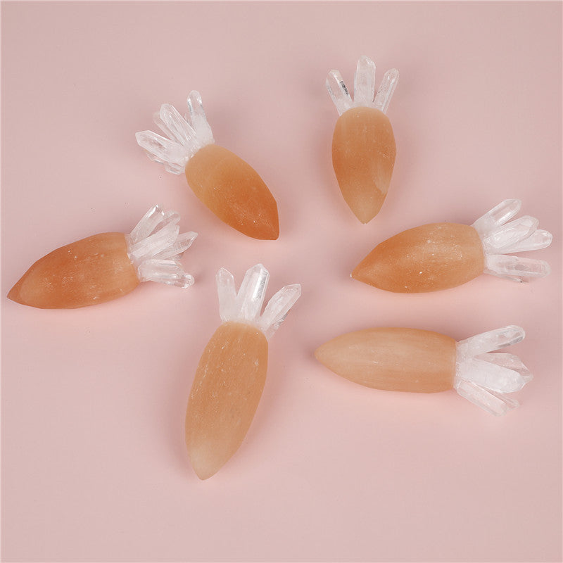 Natural Selenite Carrot