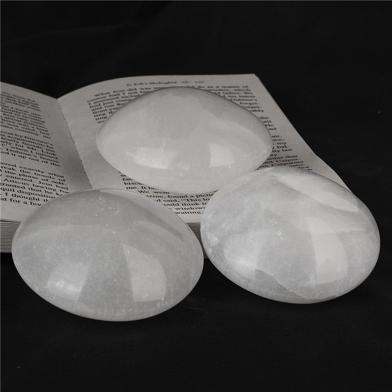 Natural Selenite Round Crystal Ornament
