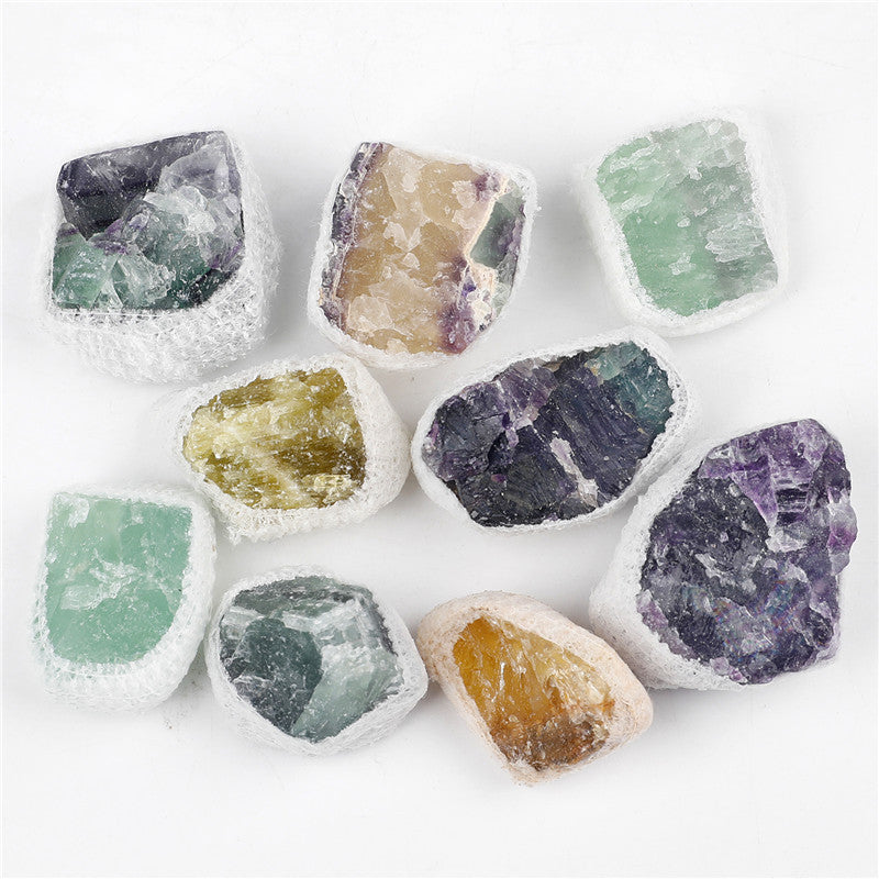 Natural Fluorite Rough Stone Box