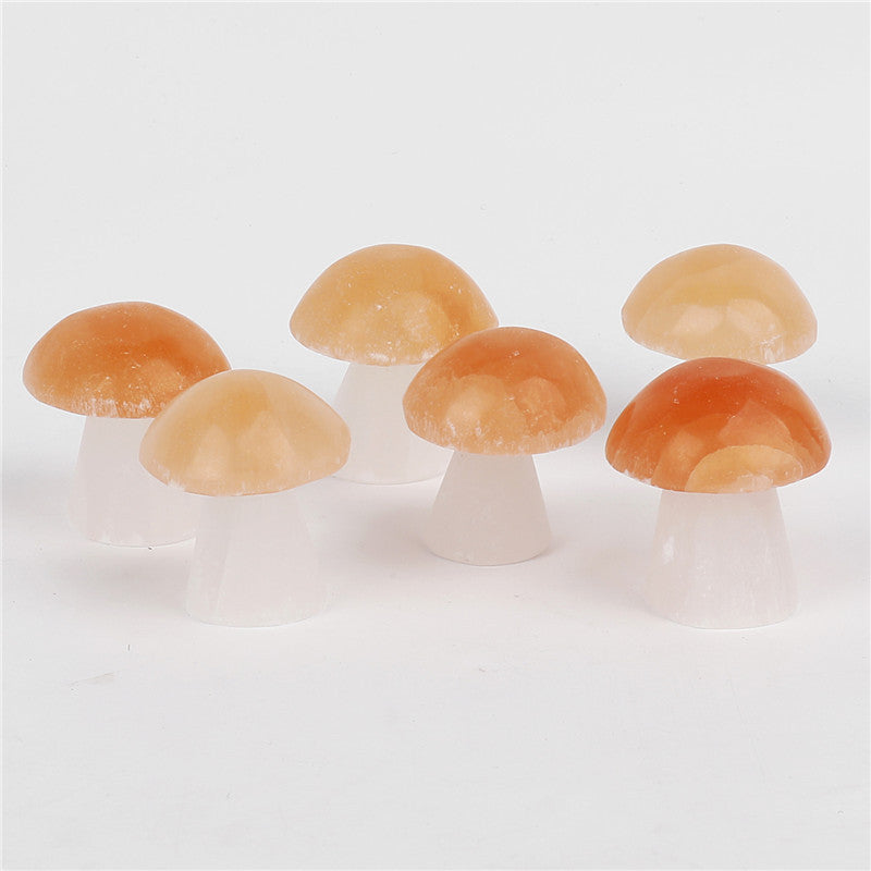 4cm natural selenite mushroom ornament