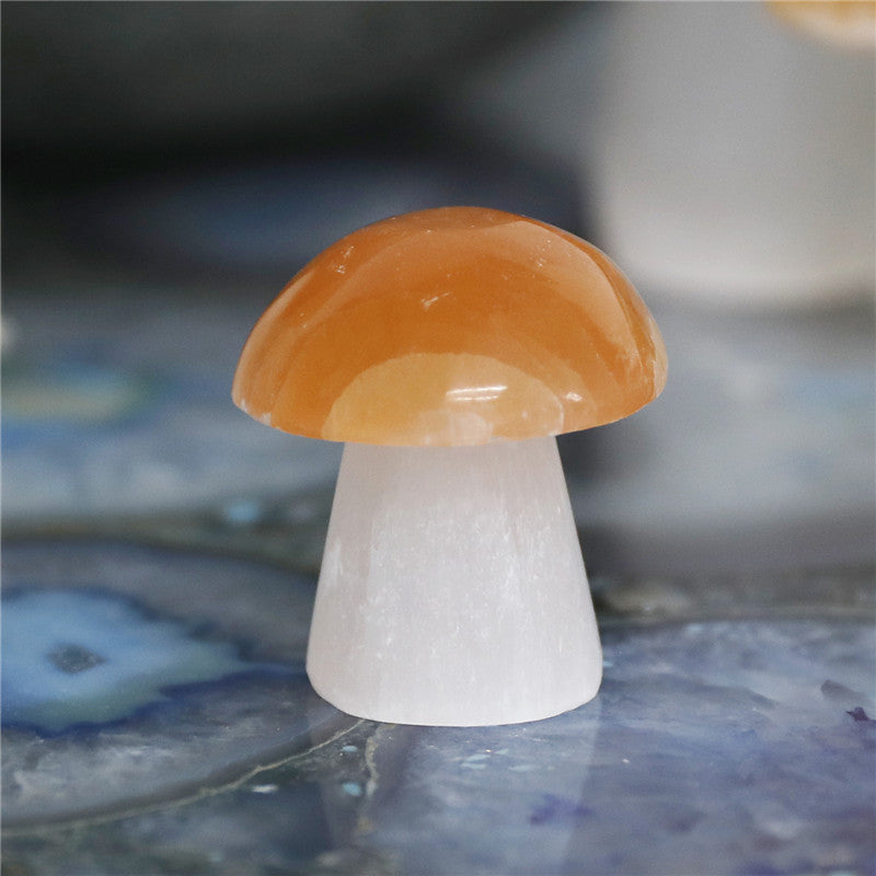 4cm natural selenite mushroom ornament
