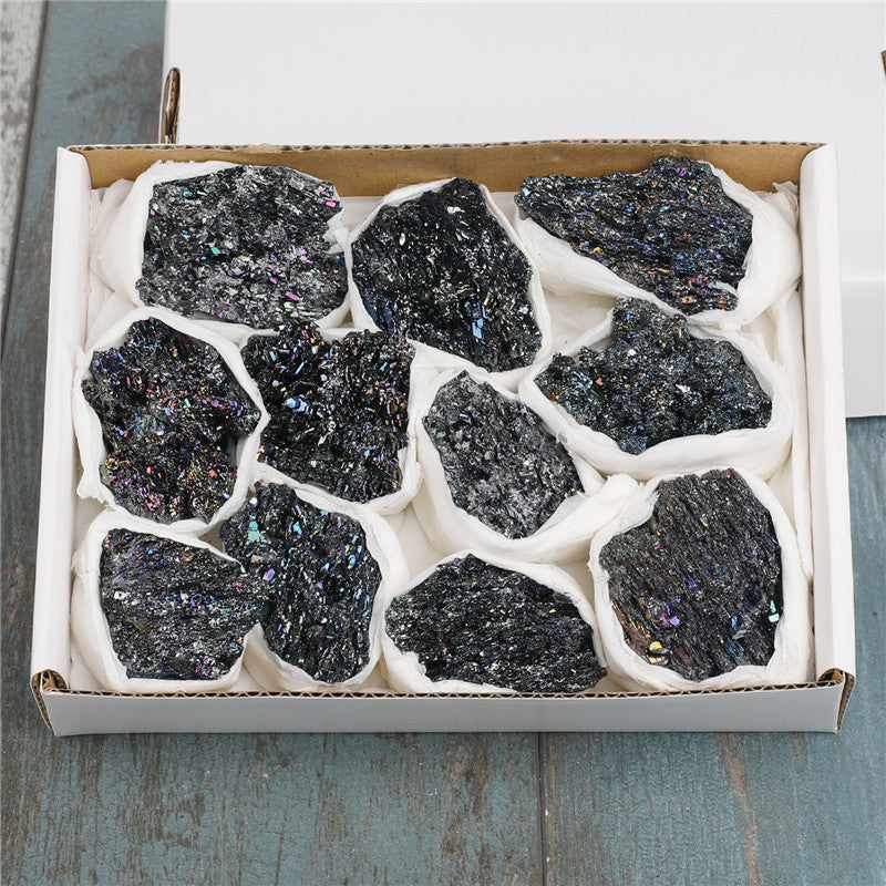 5 colors available Natural raw crystal coal crystal box set