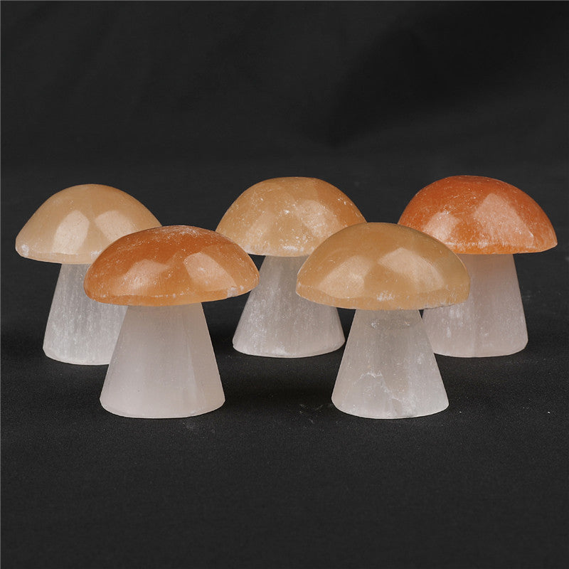 4cm natural selenite mushroom ornament