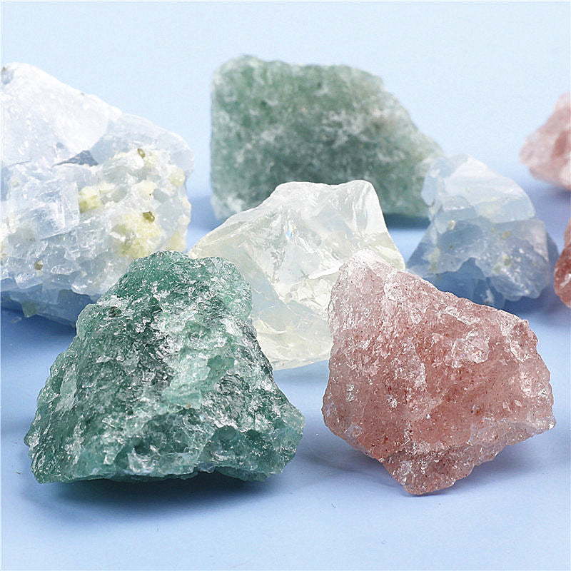 Natural crystal rough stones mixed colors boxed set
