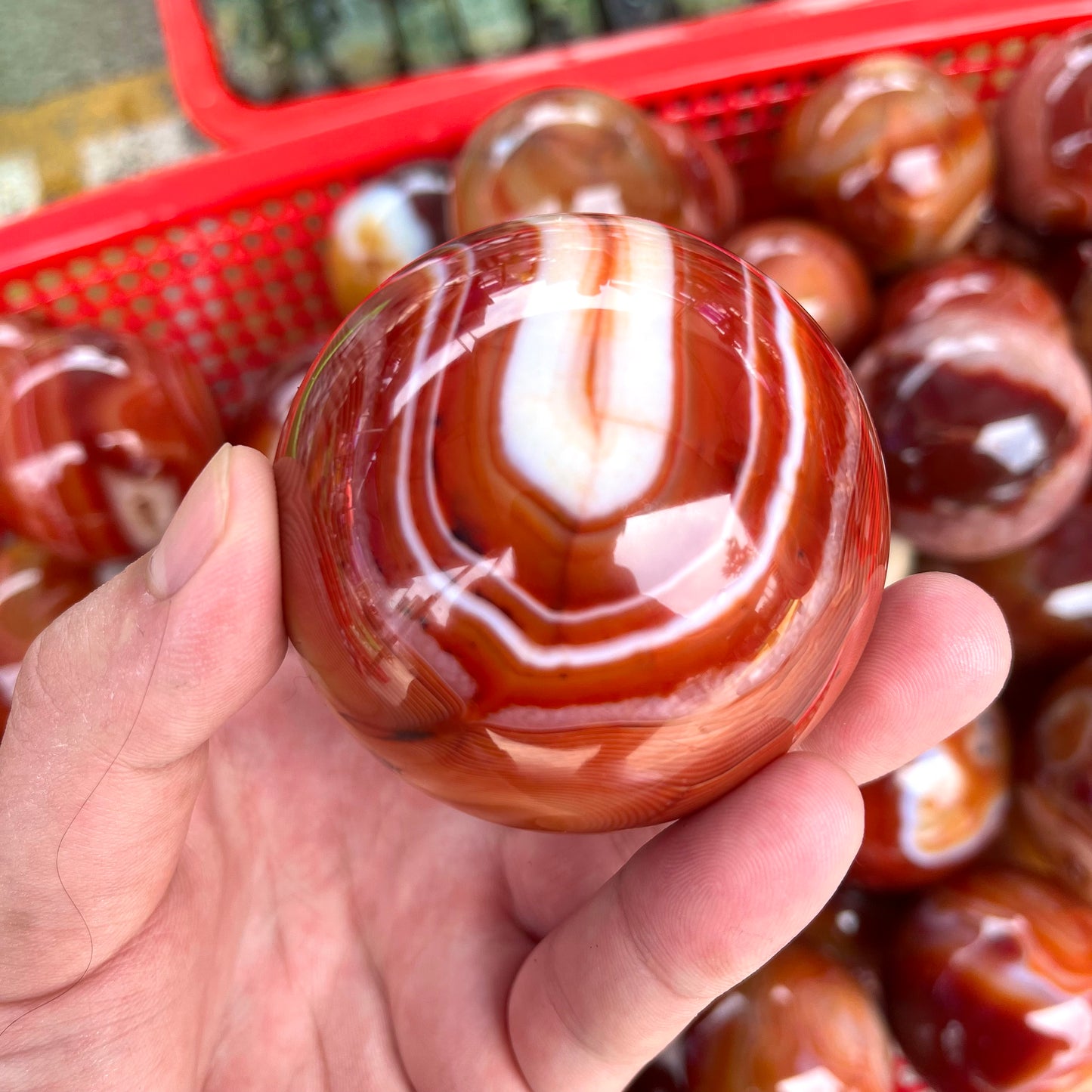 Red Agate Sphere