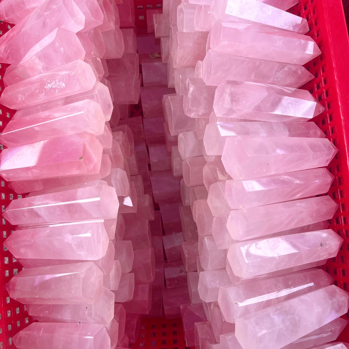 Rose Quartz Crystal Tower