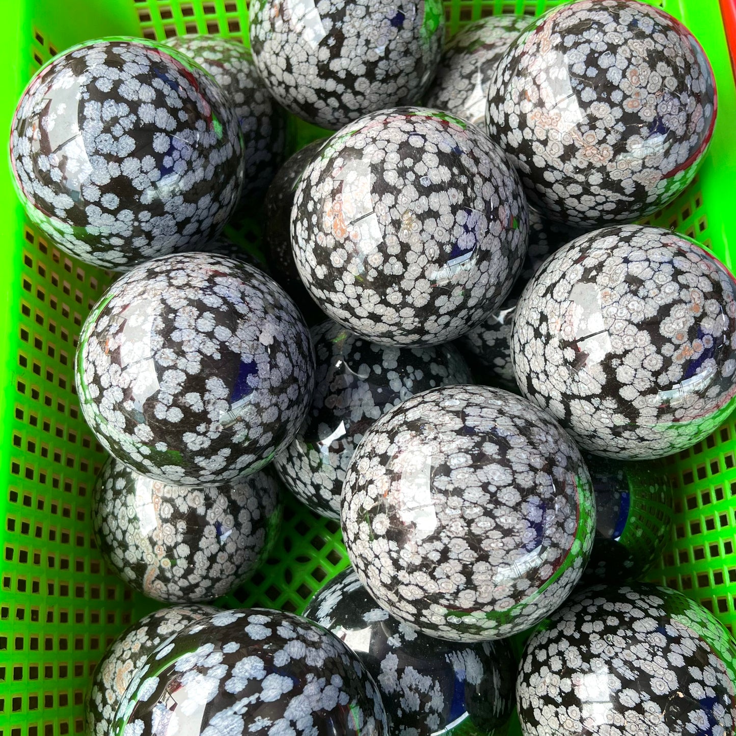 Snowflake Obsidian Sphere
