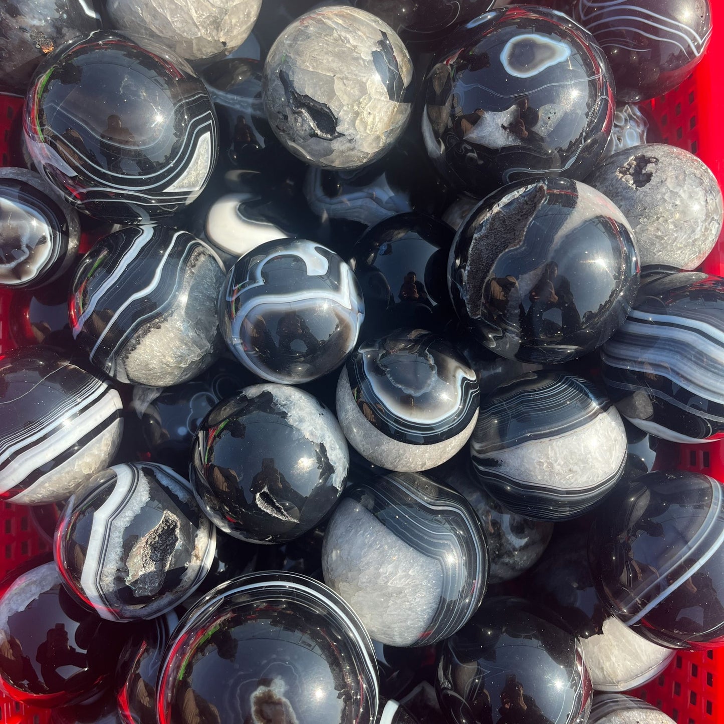 Black Agate Sphere