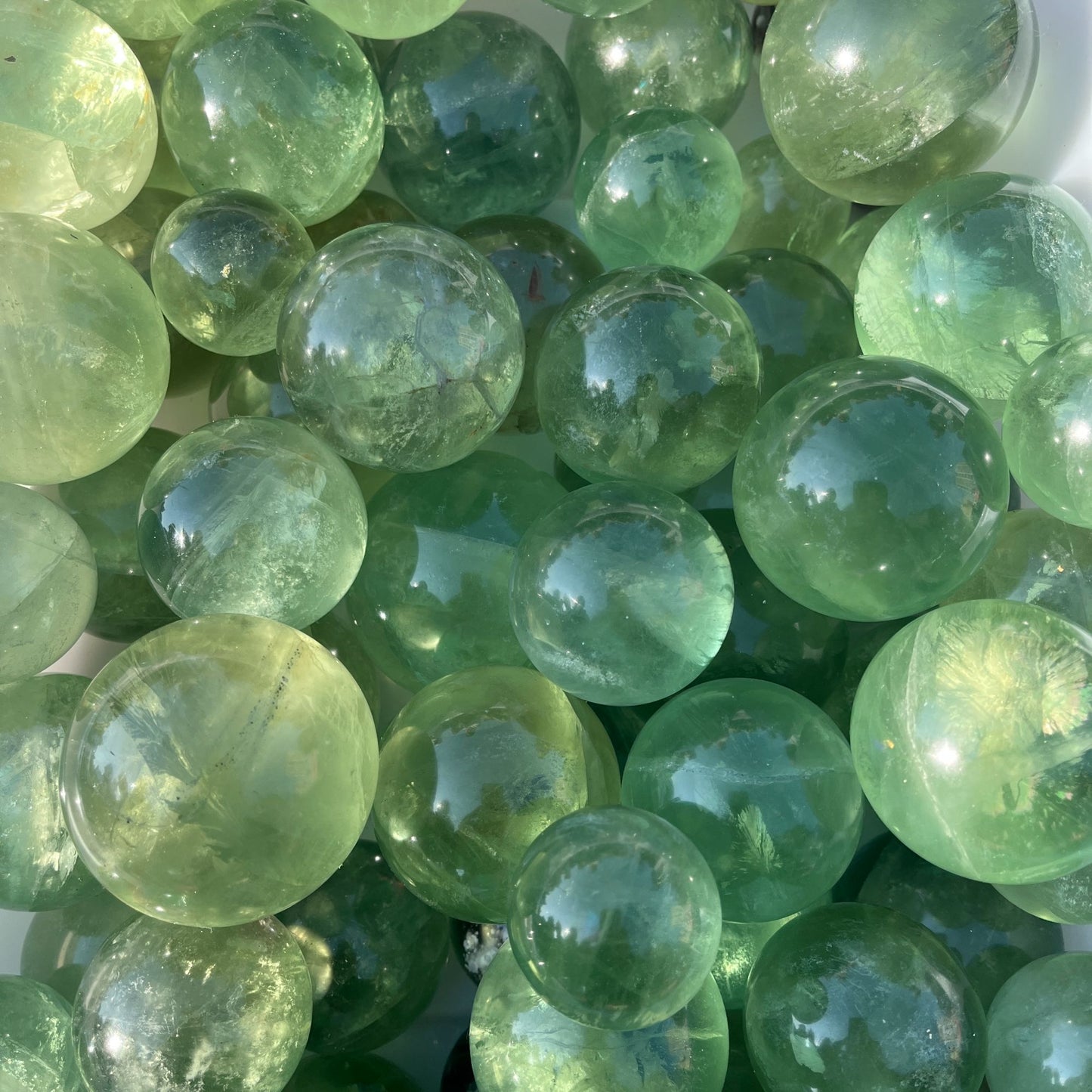 Green Fluorite Sphere