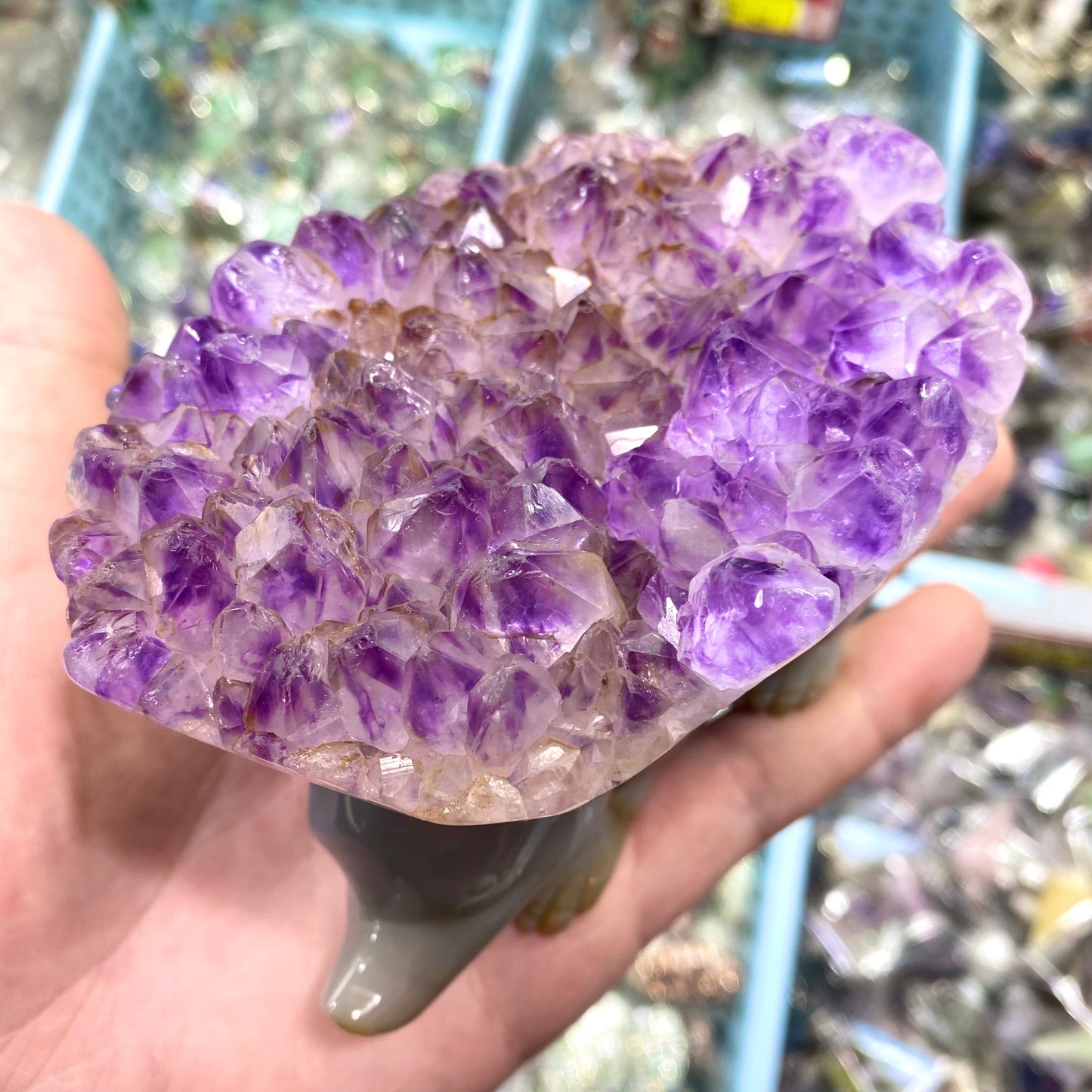 Amethyst Large Hedgehog Carving