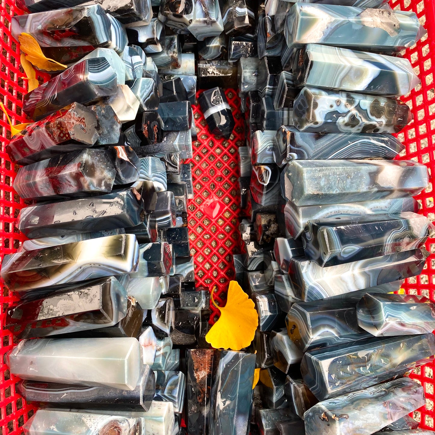 Black Striped Agate Tower