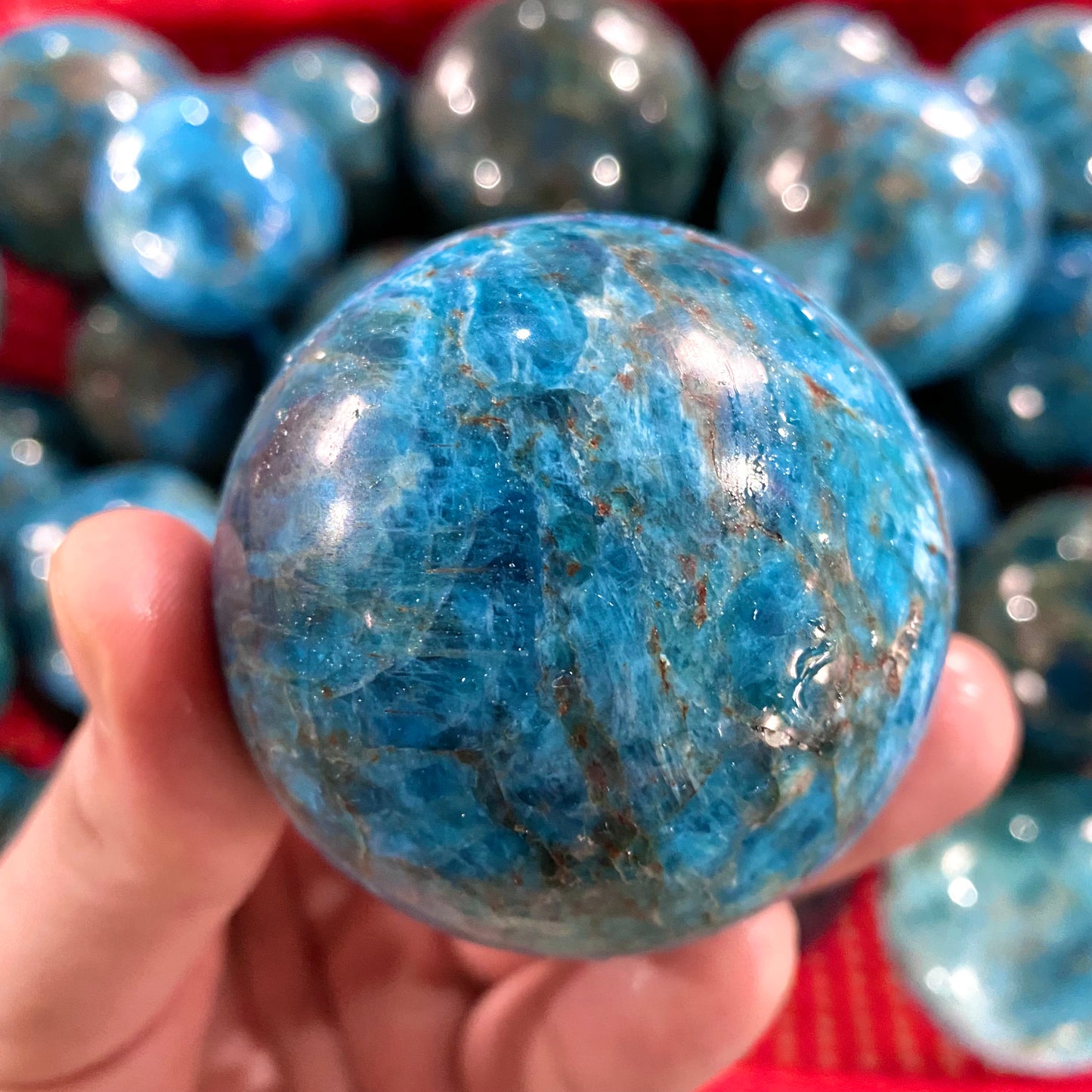 Blue Apatite Sphere