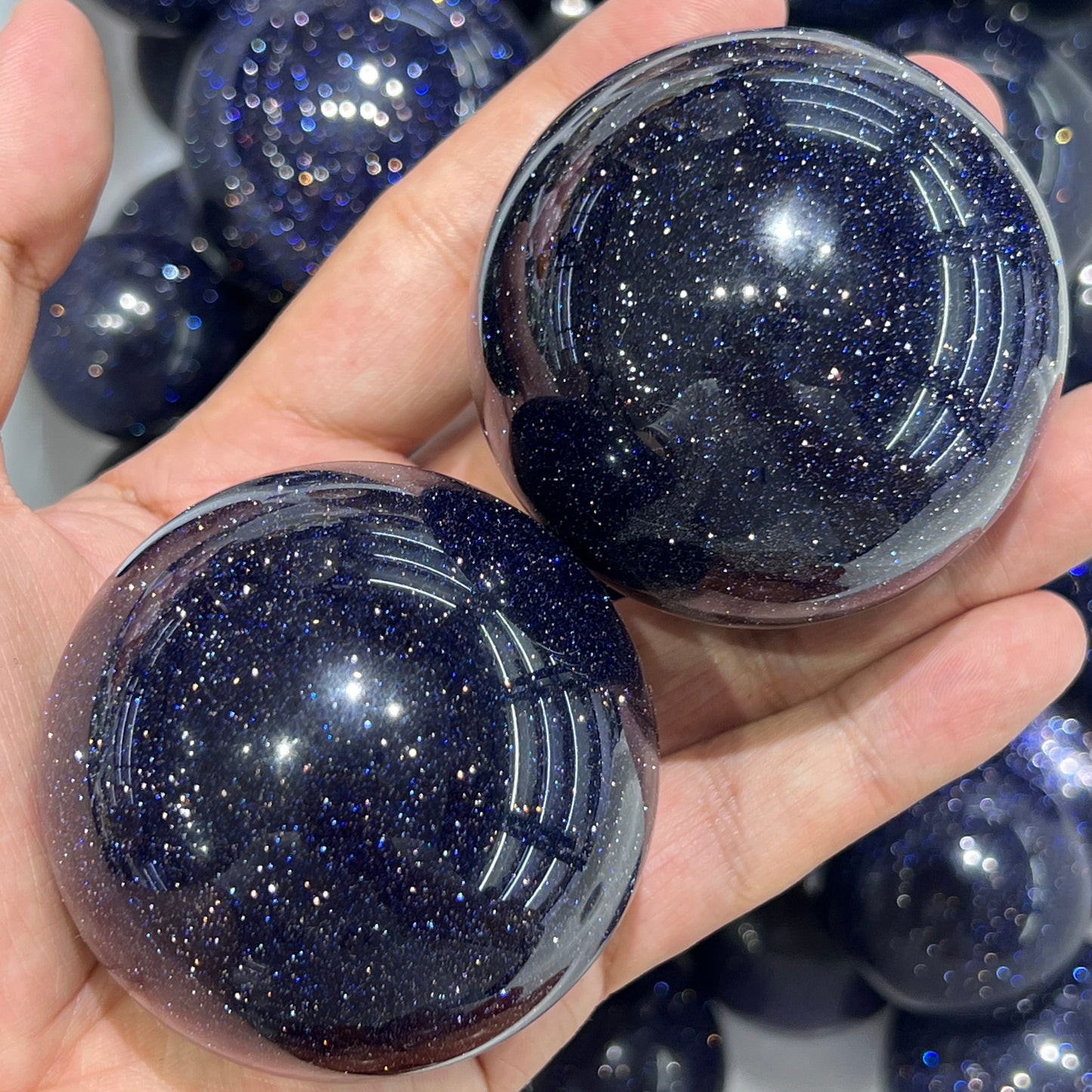 Blue Goldstone Sphere(artificial)