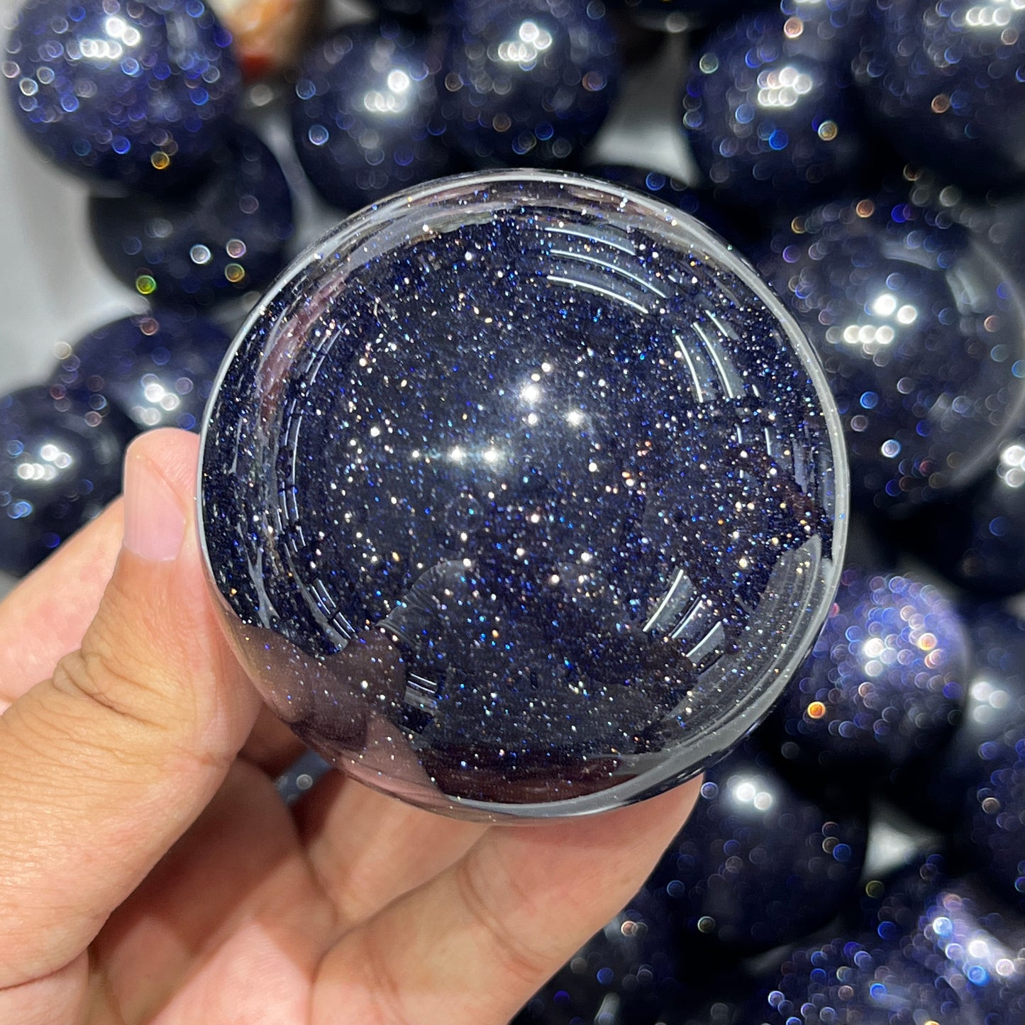 Blue Goldstone Sphere(artificial)