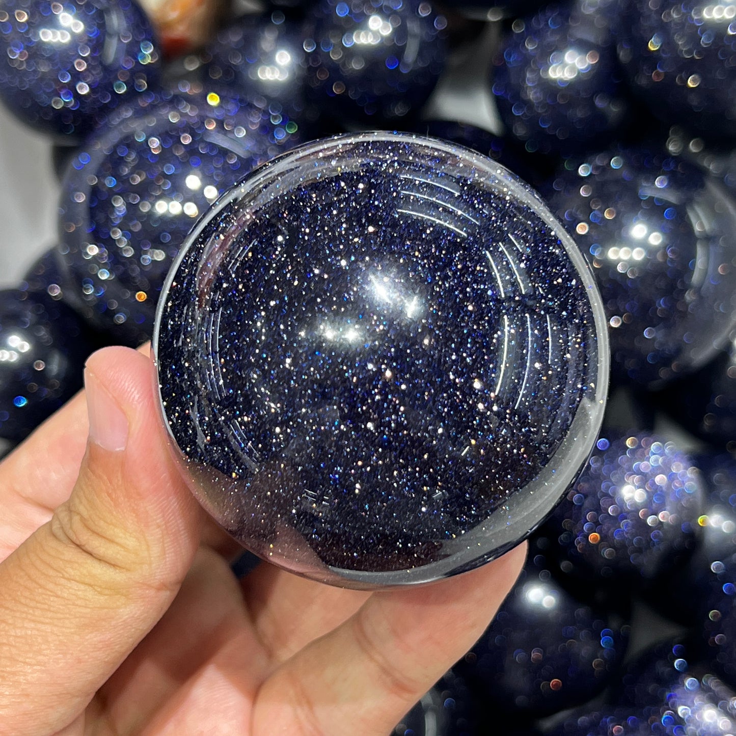 Blue Goldstone Sphere(artificial)