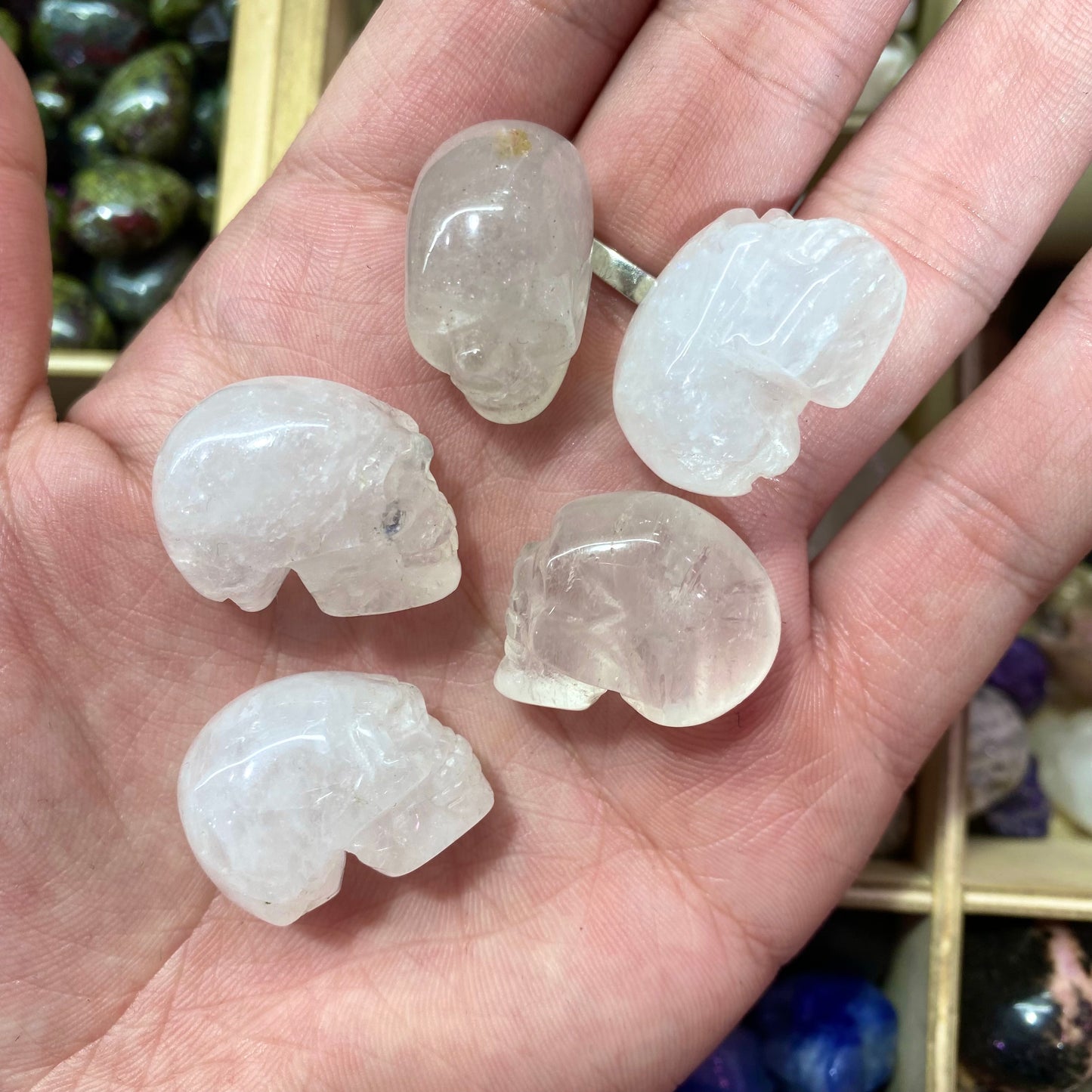 Clear Quartz Skull Carving