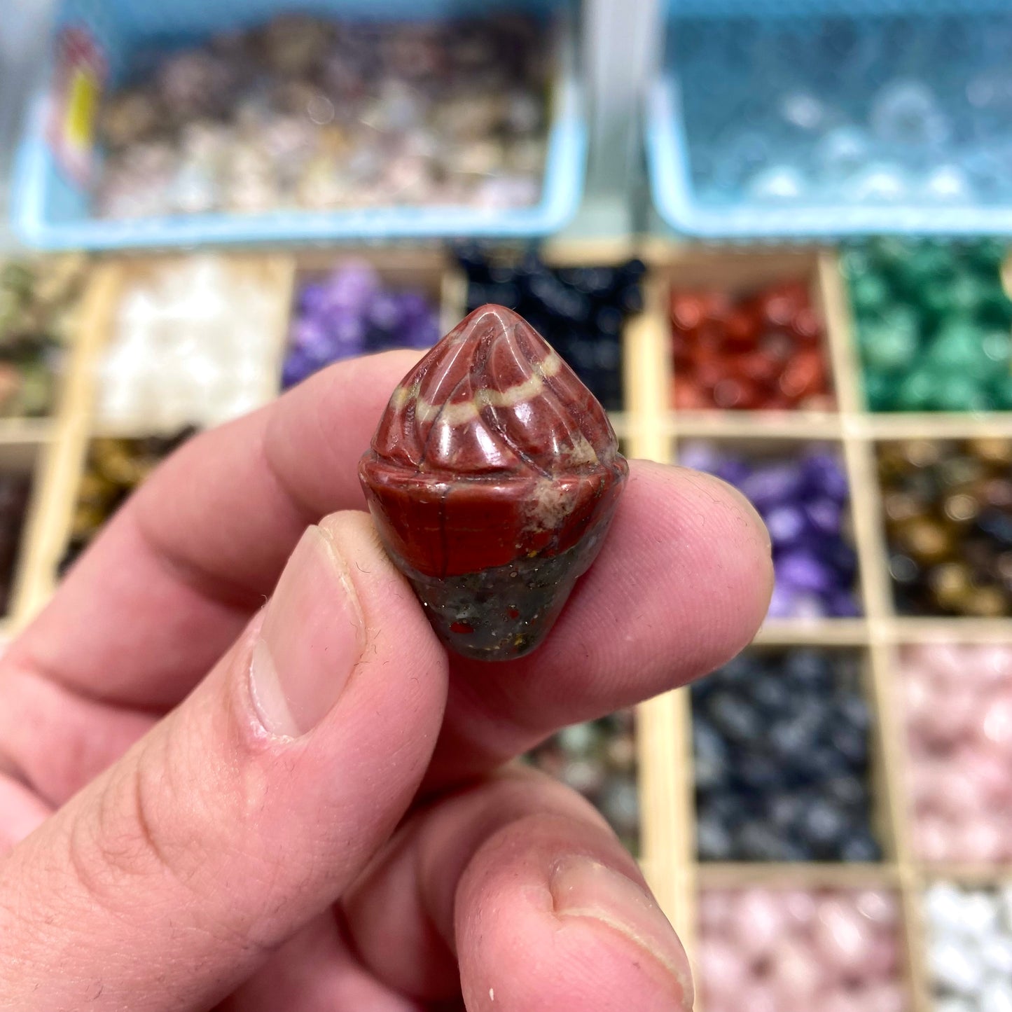 African Bloodstone Ice Cream Carving
