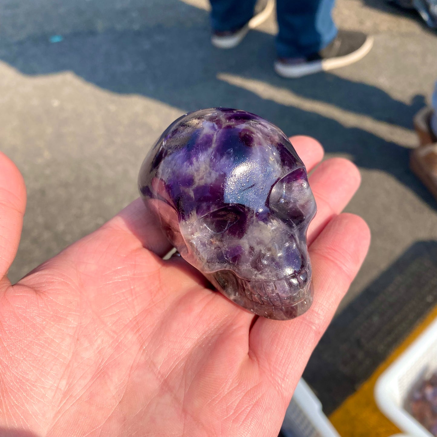 Dream Amethyst Skull Carving