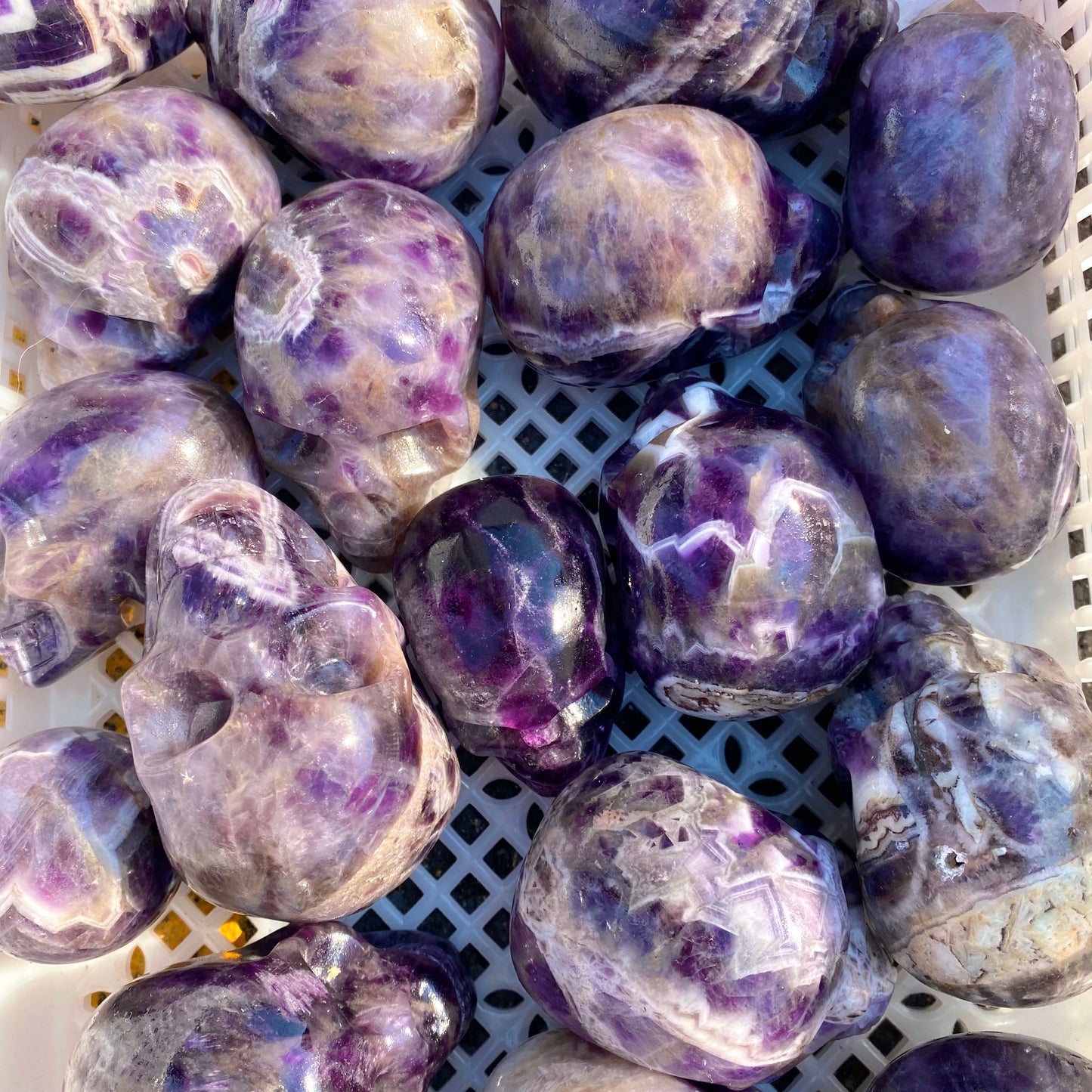 Dream Amethyst Skull Carving