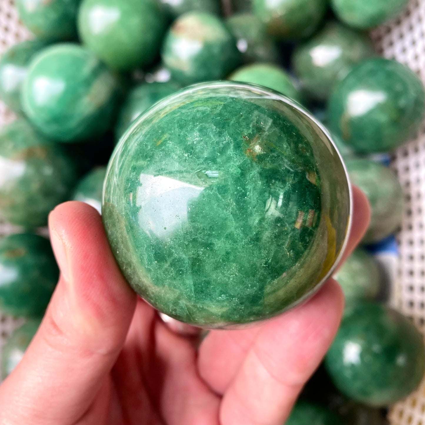 Green Strawberry Quartz Sphere