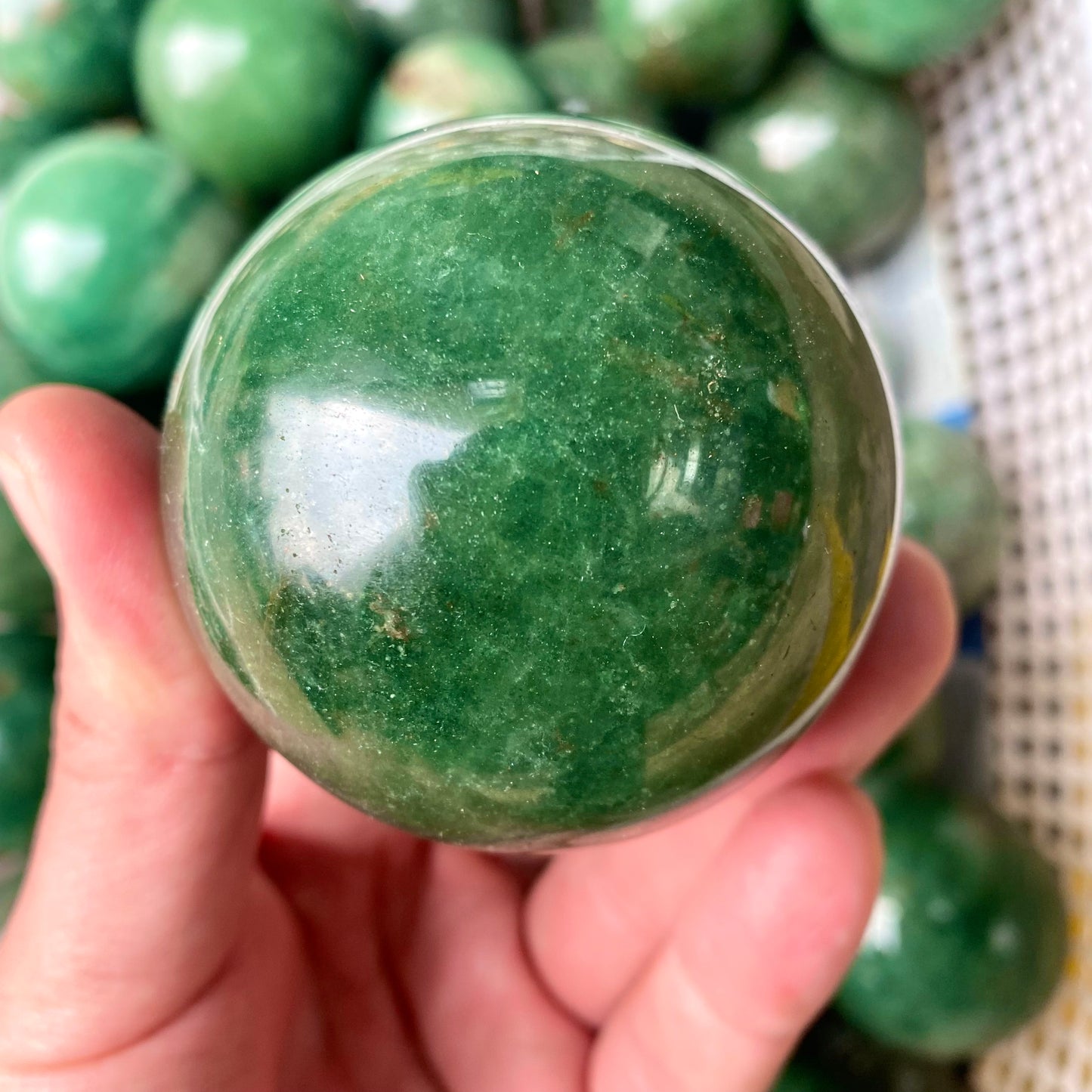 Green Strawberry Quartz Sphere