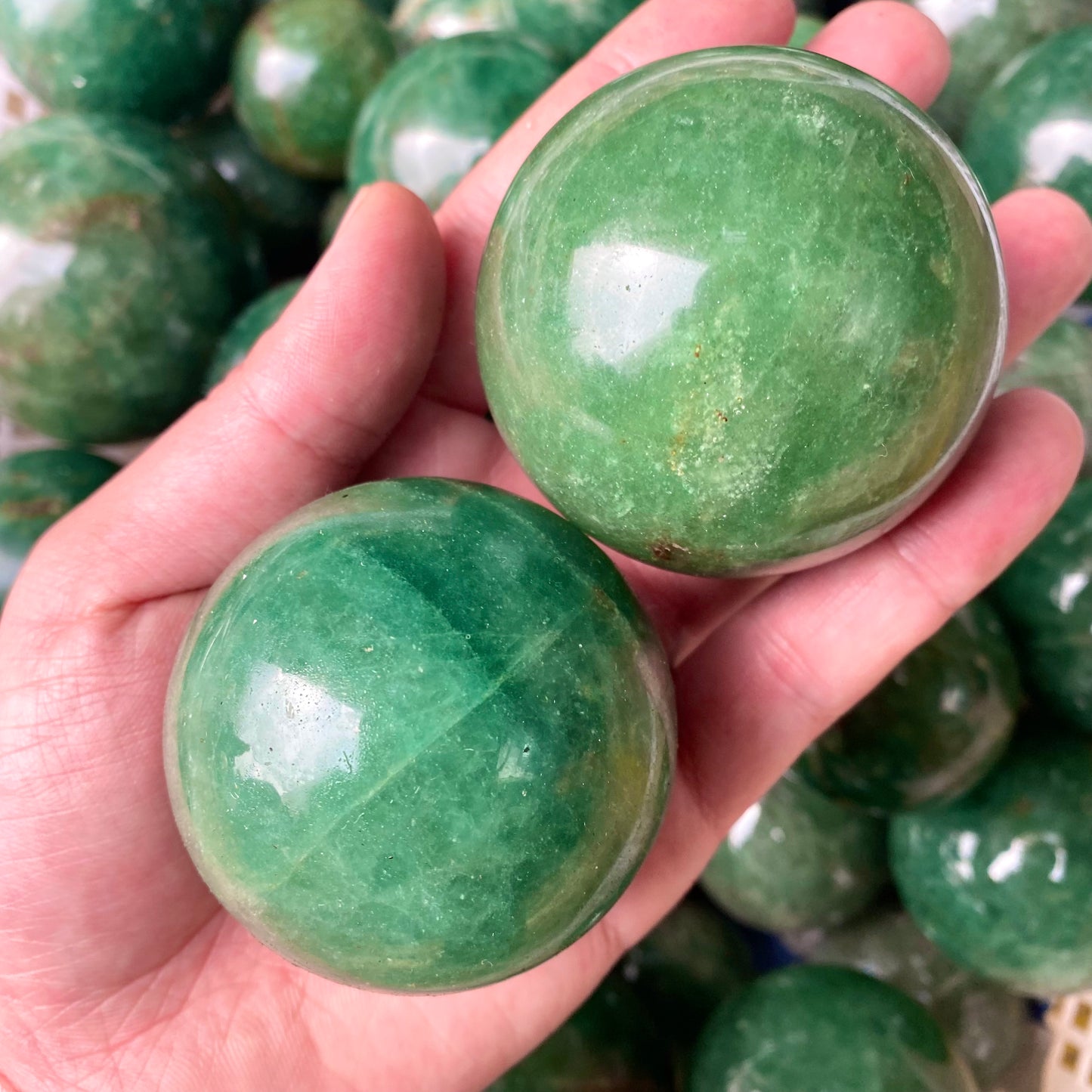 Green Strawberry Quartz Sphere