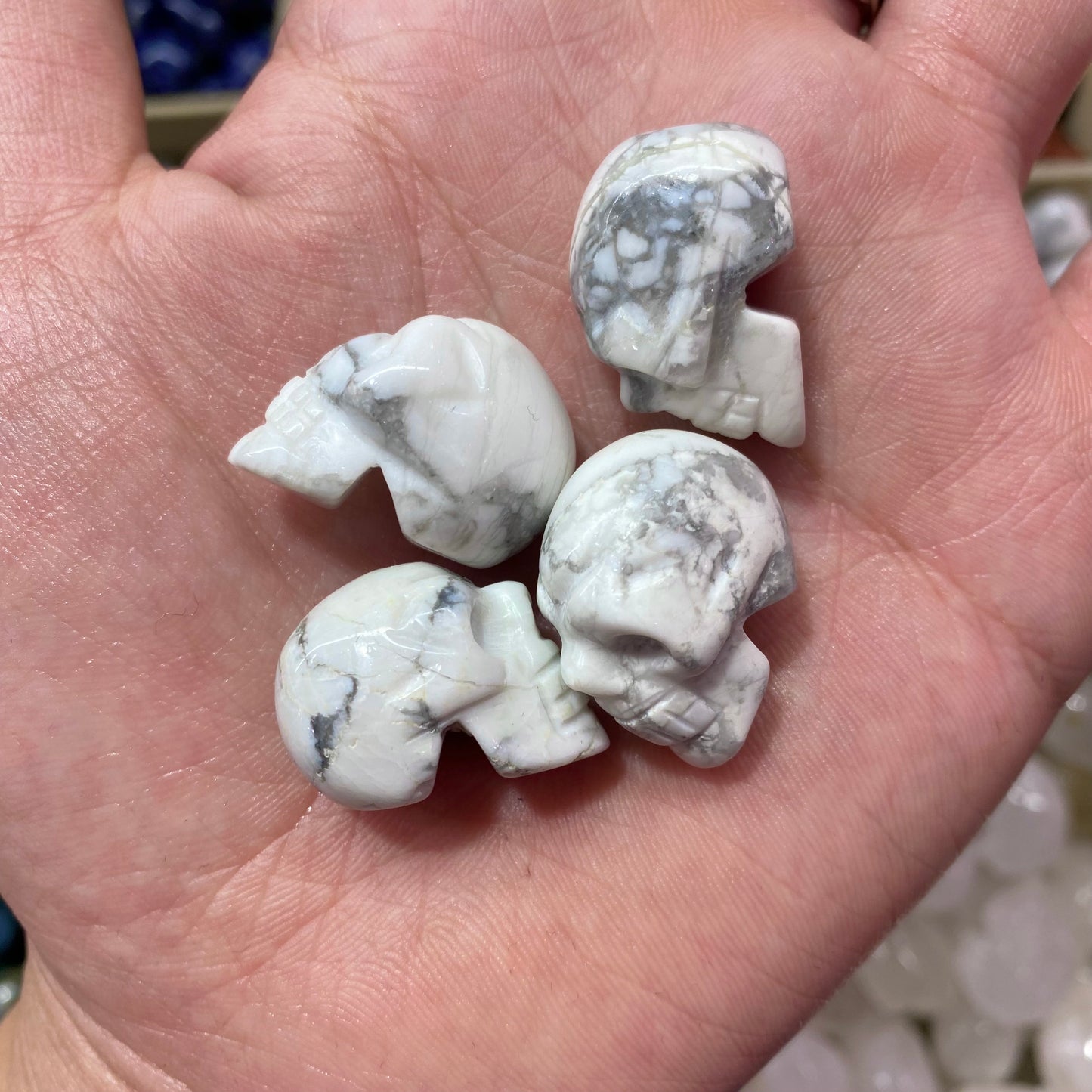 Howlite Skull Carving