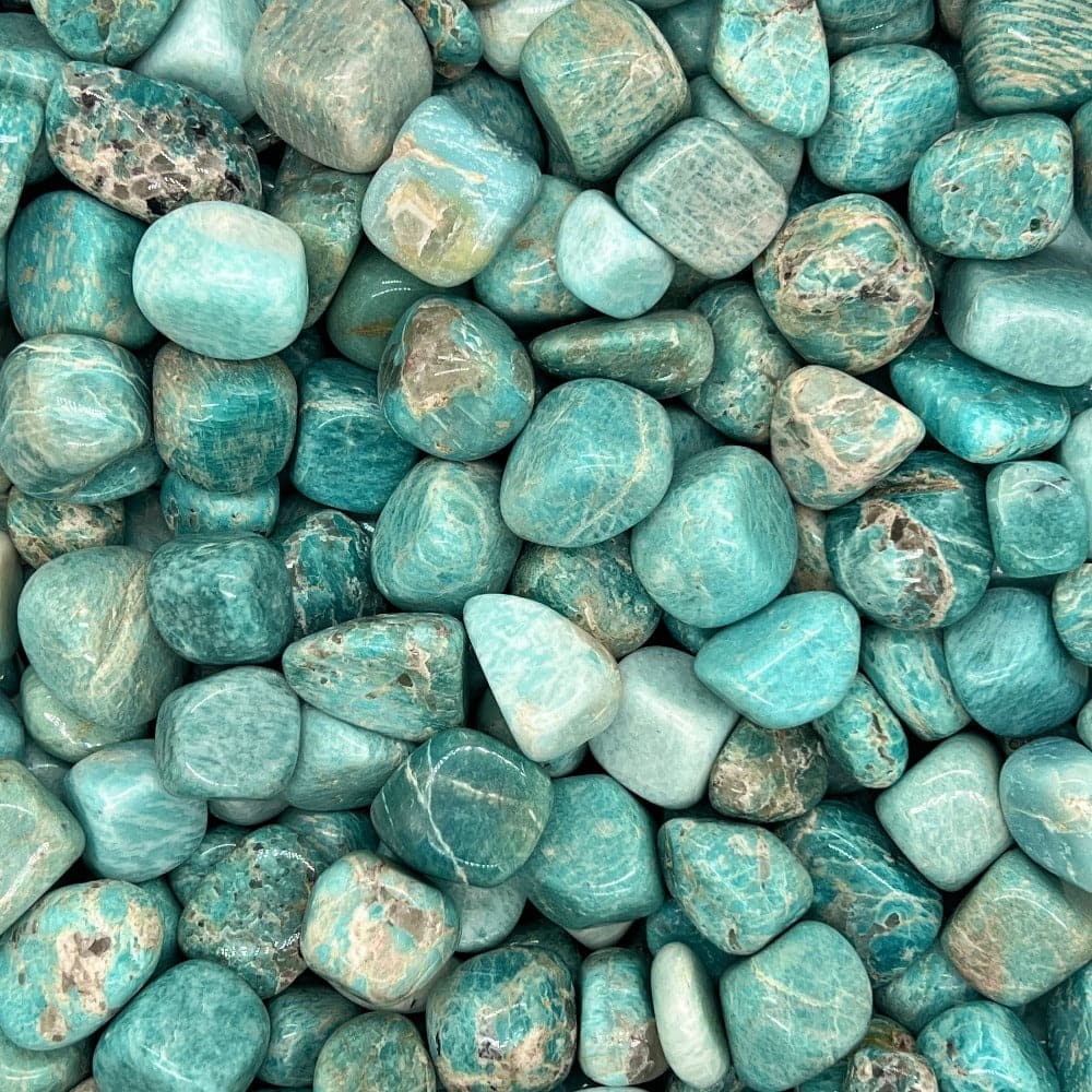 Amazonite Tumbled Stones | Tumbled Amazonite | WaterfrontCrystal