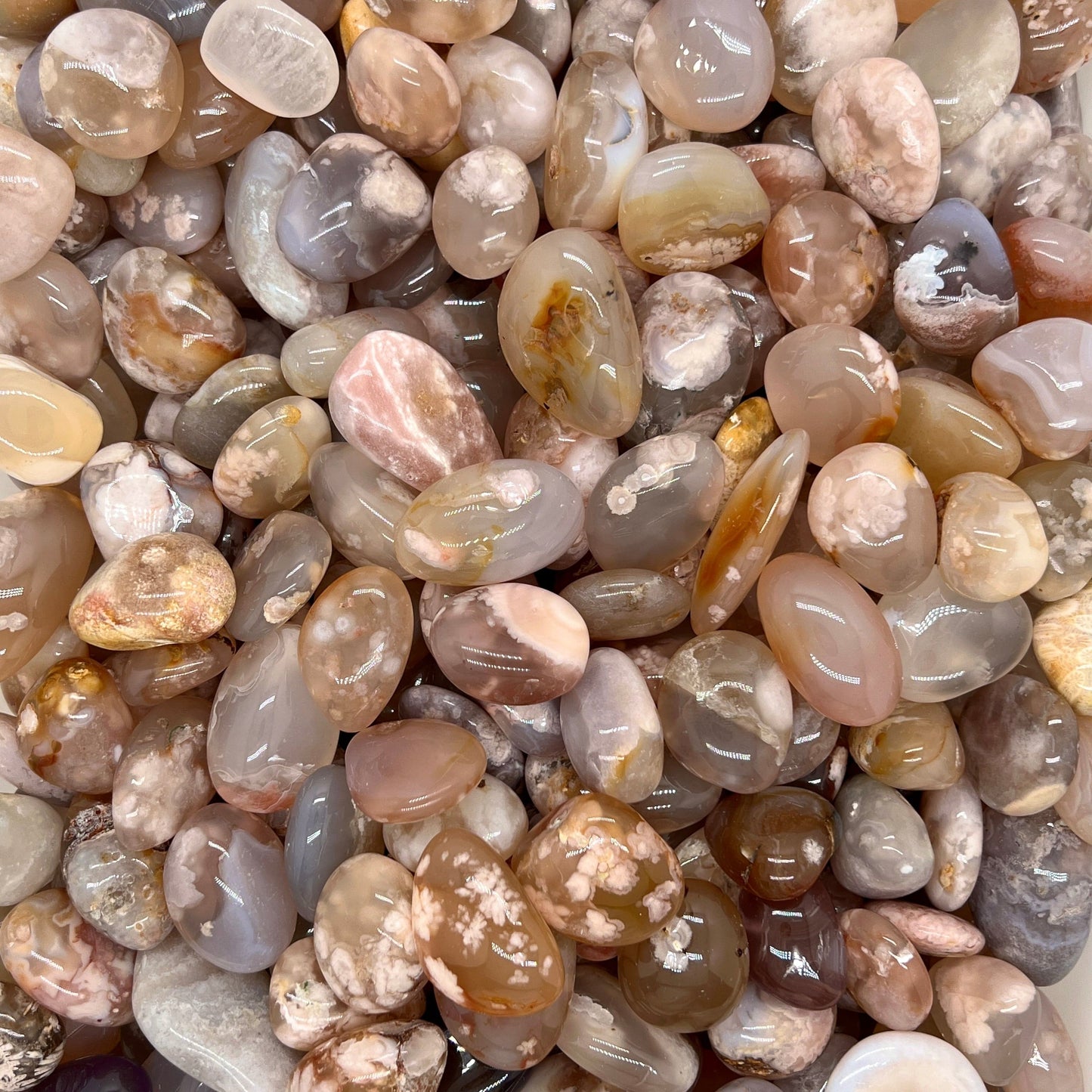 Sakura Agate Tumbled Stones(20-30mm) WaterfrontCrystal