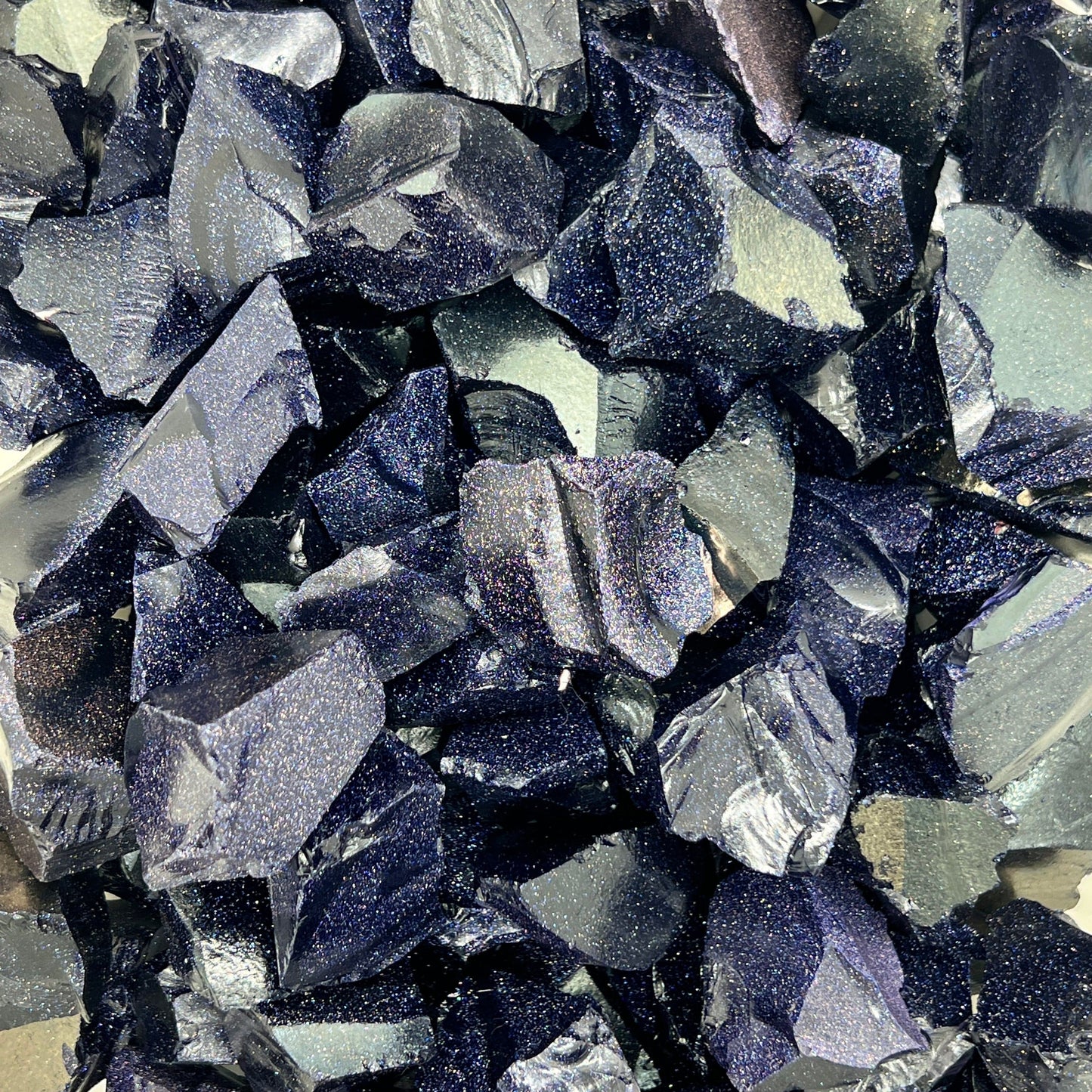 Blue Goldstone Rough | Goldstone Rough | WaterfrontCrystals