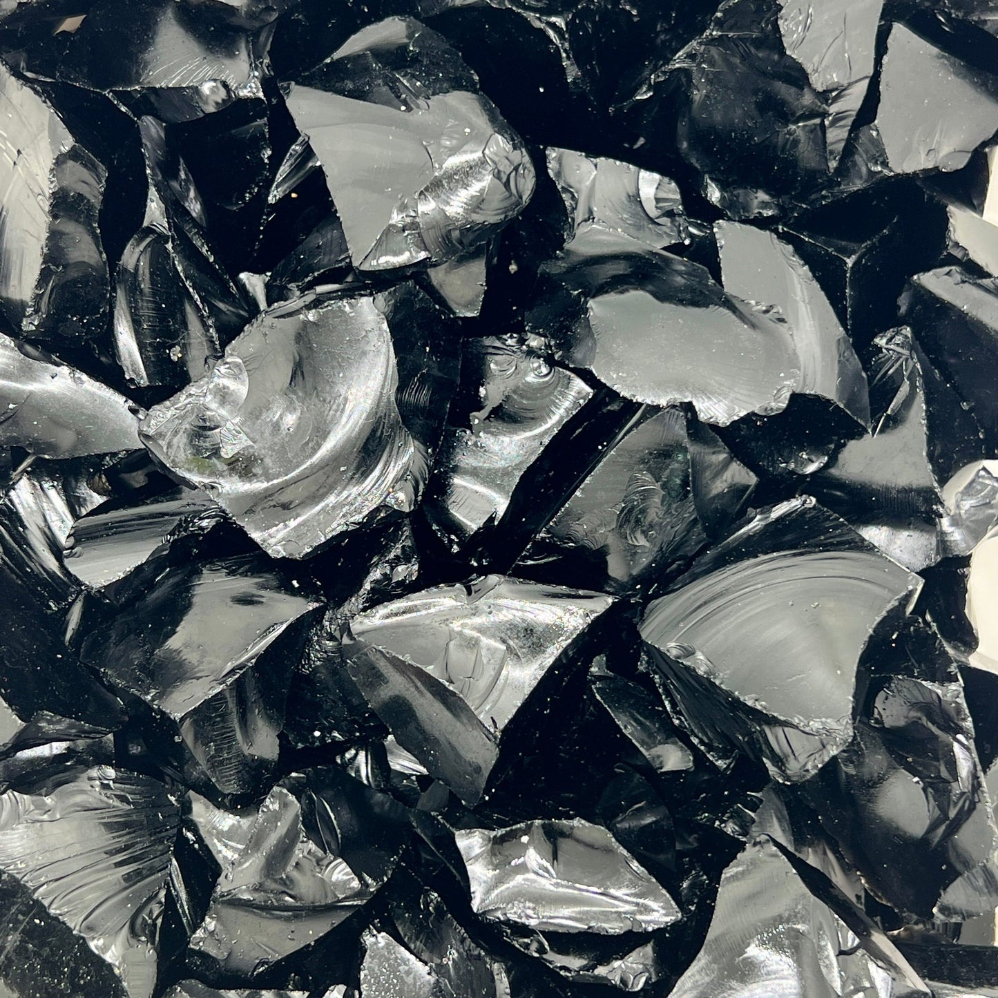 Obsidian Rough Stones WaterfrontCrystal