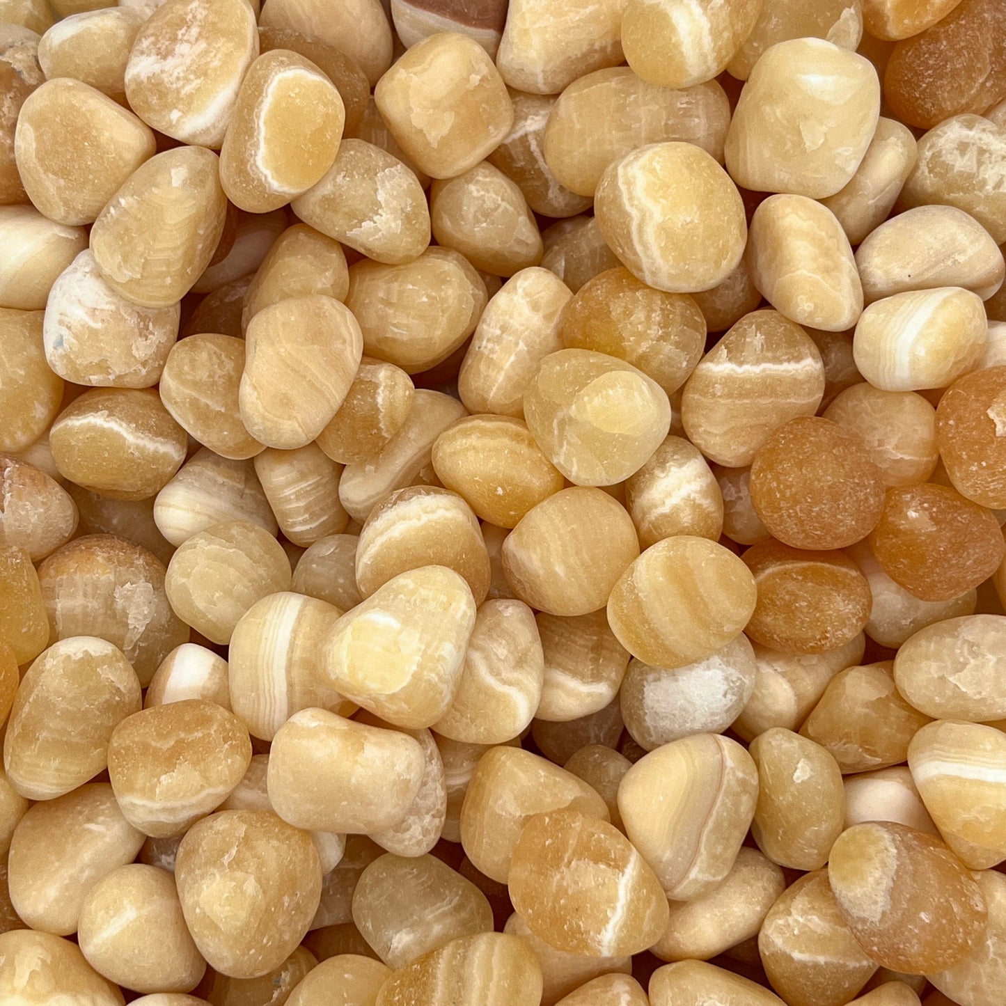 Yellow Calcite Tumbled Stones(20-30mm) WaterfrontCrystal