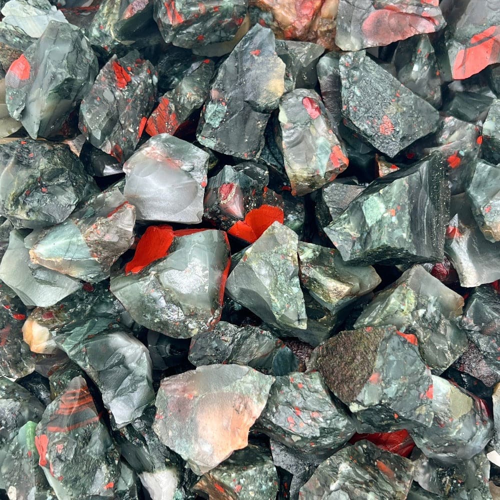 African Rough Stones | Rough Bloodstones | WaterfrontCrystal