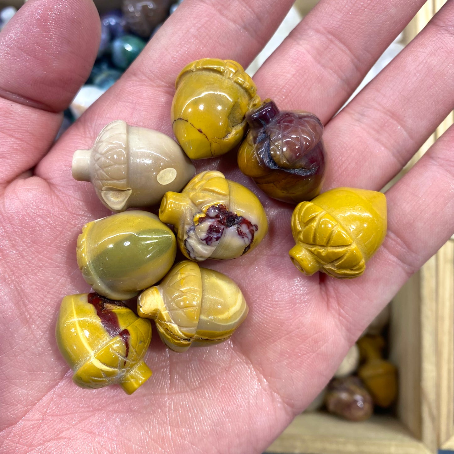 Mookaite Pine Cone Carving