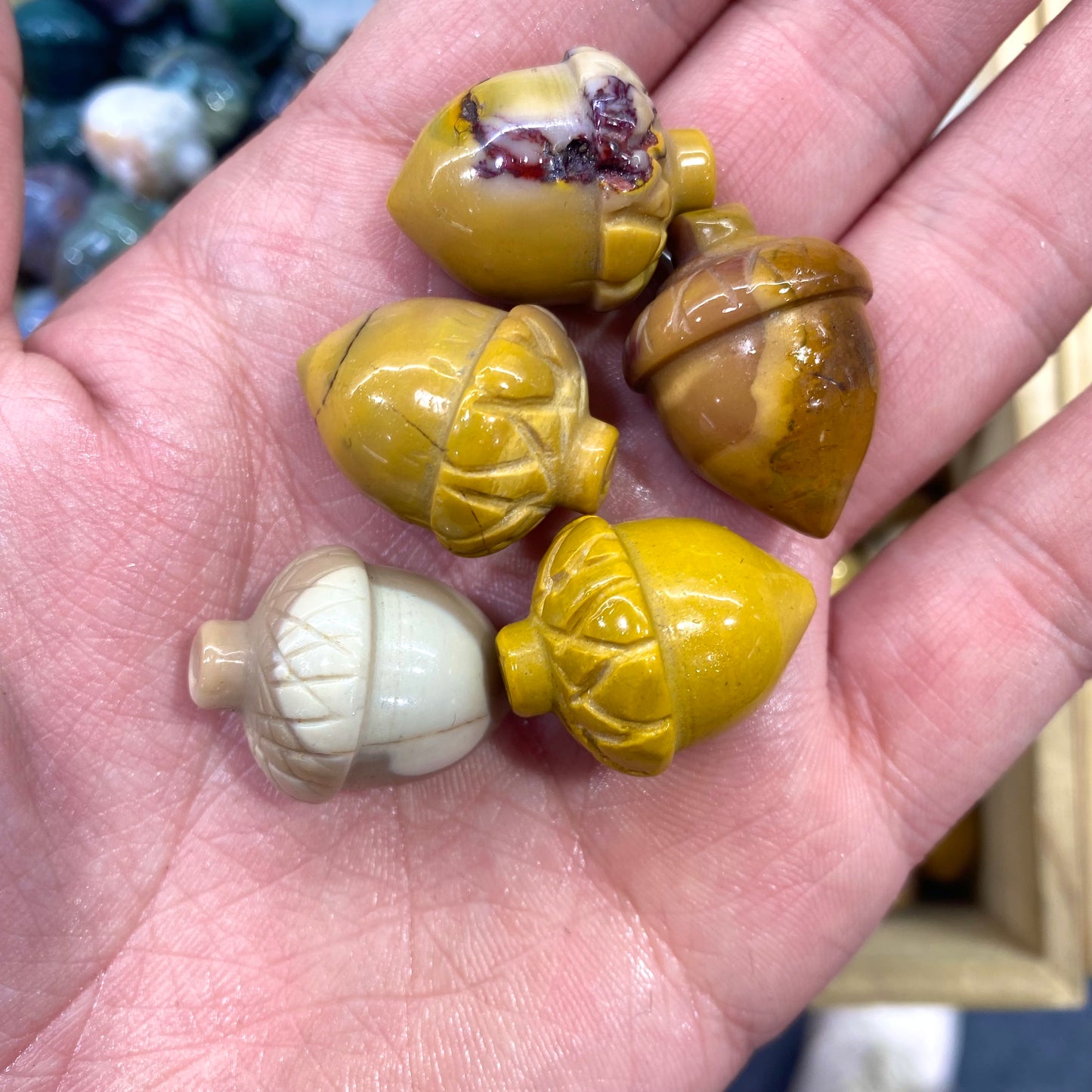 Mookaite Pine Cone Carving