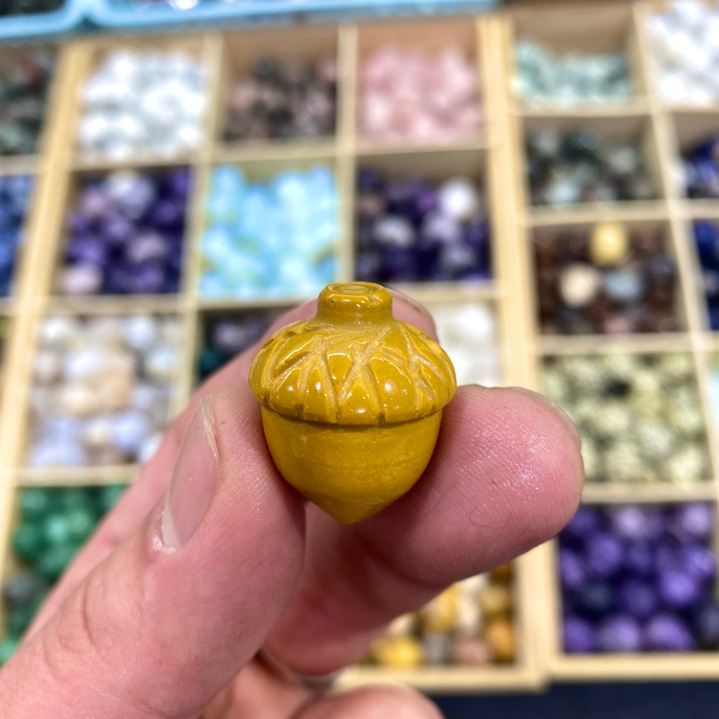 Mookaite Pine Cone Carving