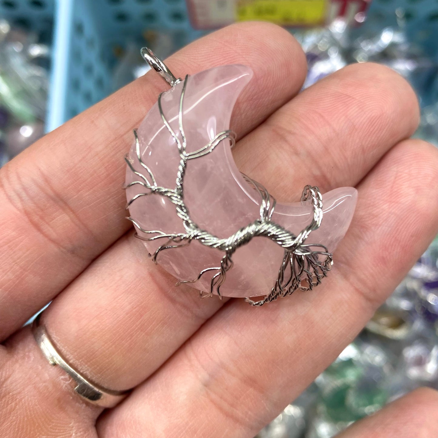 Moon Tree of Life Crystal Pendant
