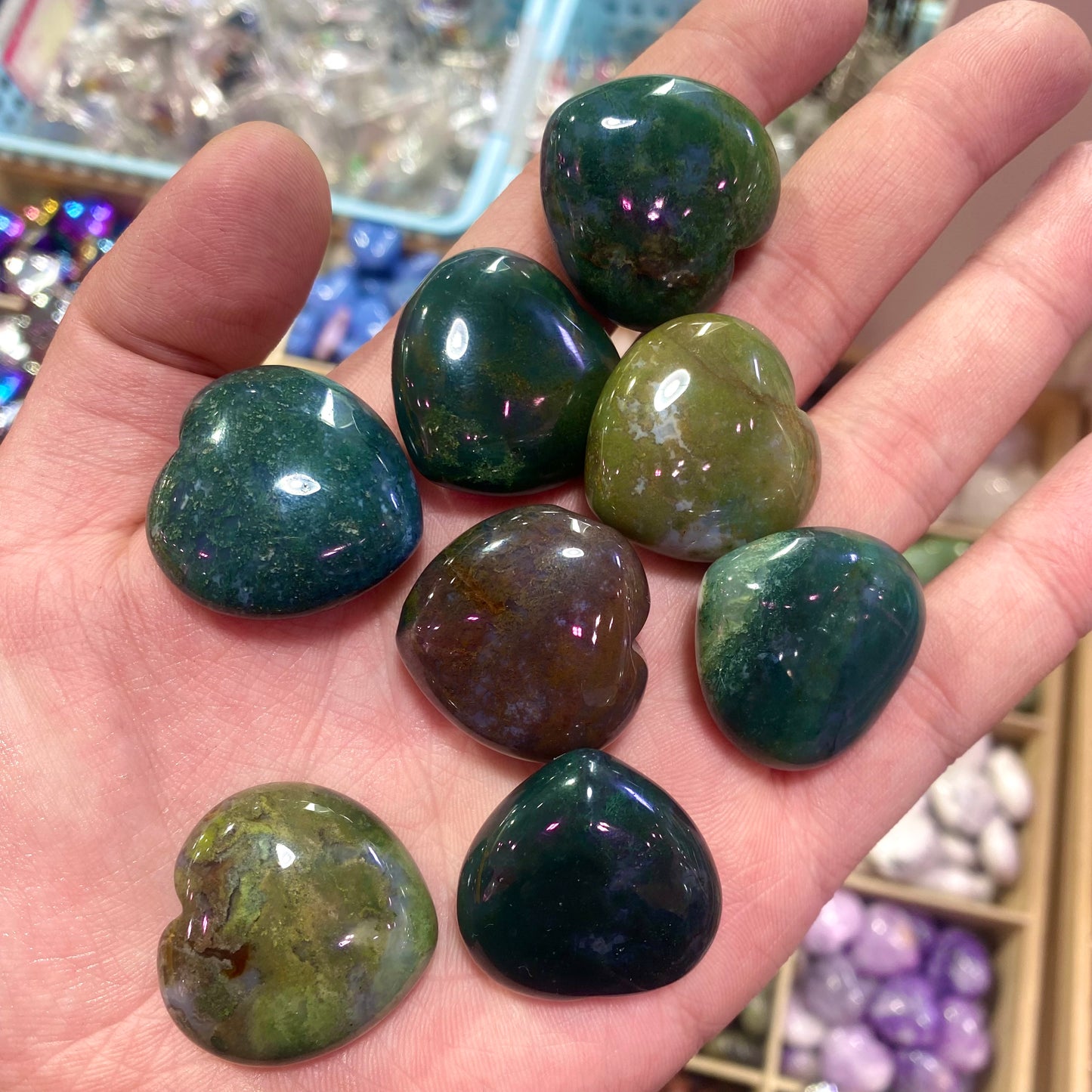 Ocean Jasper Heart Carving