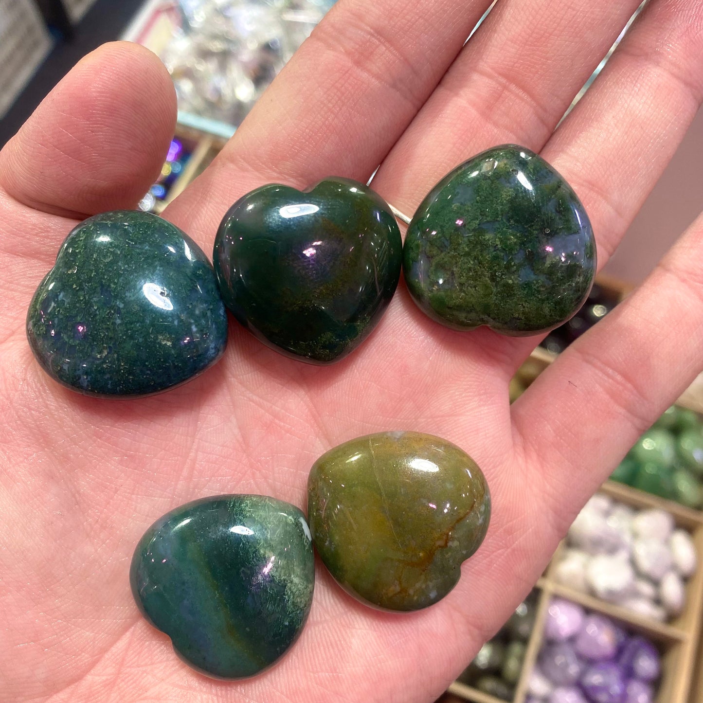 Ocean Jasper Heart Carving